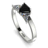 Triangle Black Diamond Engagement Ring - Molly No. 9
