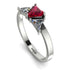 Triangle Ruby Engagement Ring - Molly No. 12
