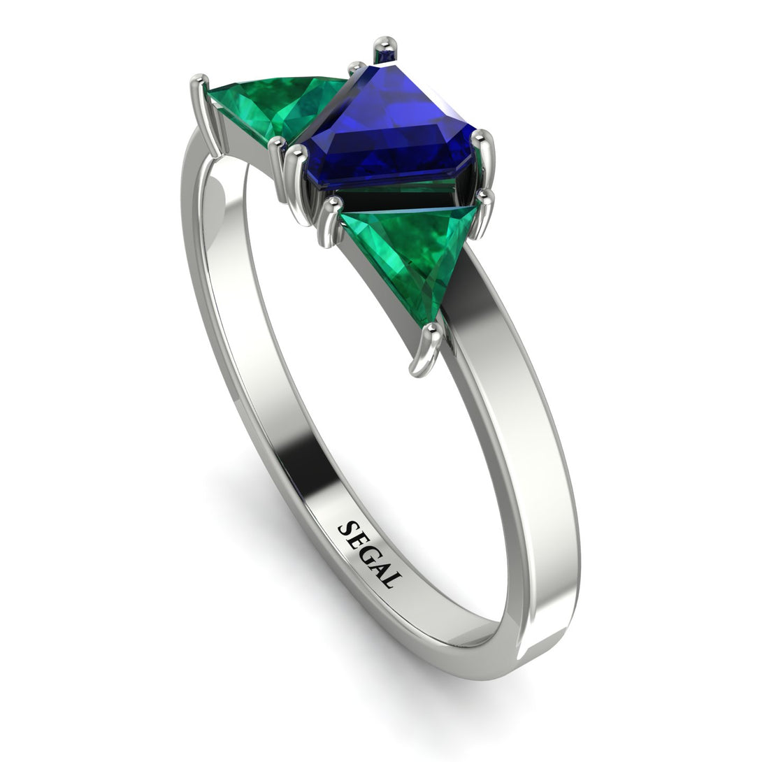 Triangle Sapphire Engagement Ring - Molly No. 30