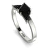 Triangle Black Diamond Engagement Ring - Molly No. 39 image 1