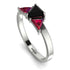 Triangle Black Diamond Engagement Ring - Molly No. 54 image 1
