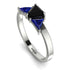 Triangle Black Diamond Engagement Ring - Molly No. 69
