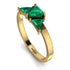 Triangle Emerald Engagement Ring - Molly No. 19