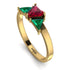 Triangle Ruby Engagement Ring - Molly No. 25