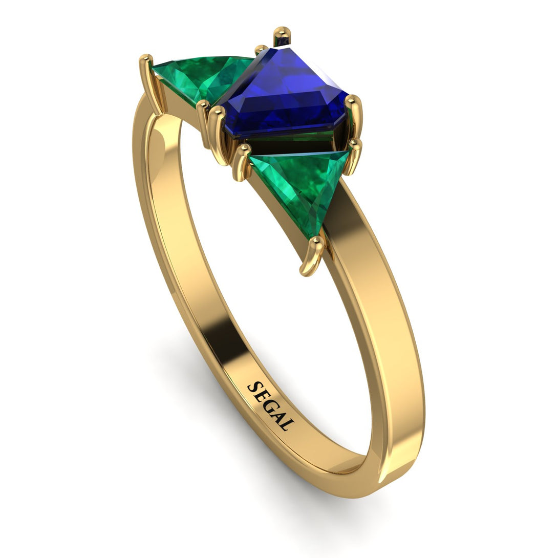Triangle Sapphire Engagement Ring - Molly No. 28