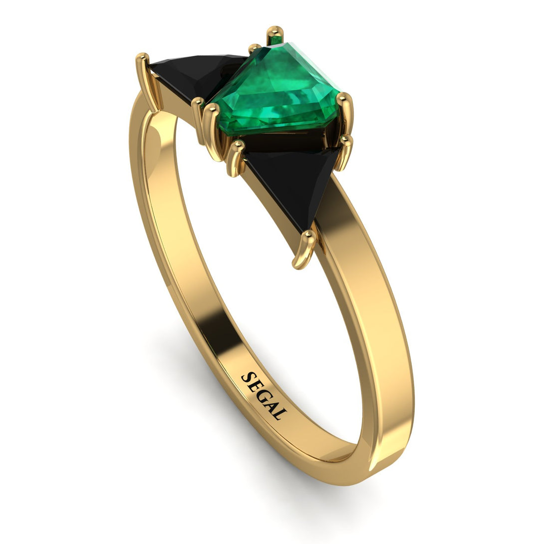 Triangle Emerald Engagement Ring - Molly No. 34