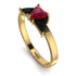 Triangle Ruby Engagement Ring - Molly No. 40