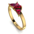 Triangle Ruby Engagement Ring - Molly No. 55