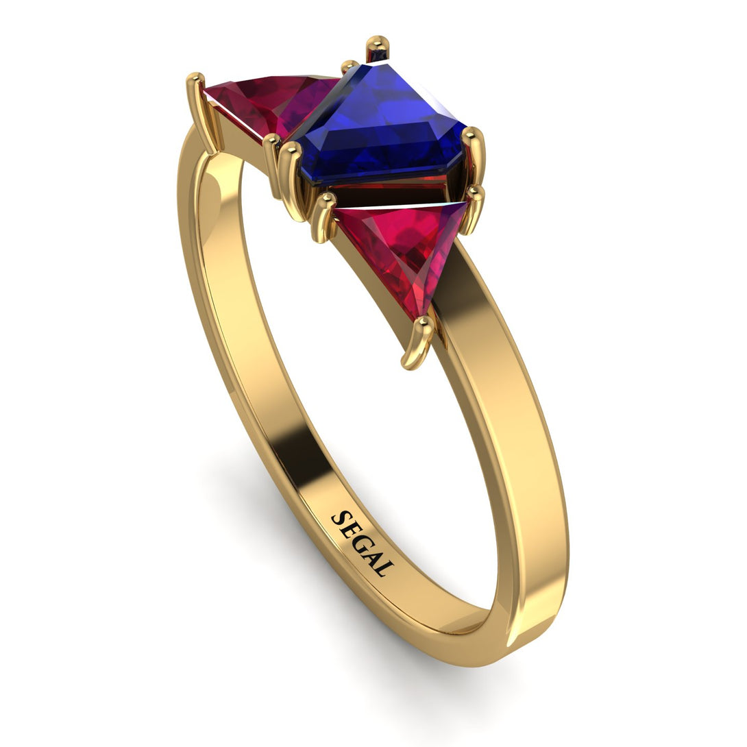 Triangle Sapphire Engagement Ring - Molly No. 58
