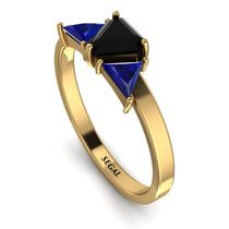 Triangle Black Diamond Engagement Ring - Molly No. 67 image 1
