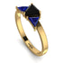Triangle Black Diamond Engagement Ring - Molly No. 67 image 1