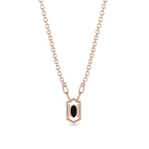 Marquise Black Diamond Geometrical Necklace - Aleena No. 8 image 1