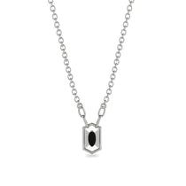 Marquise Black Diamond Geometrical Necklace - Aleena No. 9 image 1