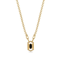 Marquise Black Diamond Geometrical Necklace - Aleena No. 7 image 1