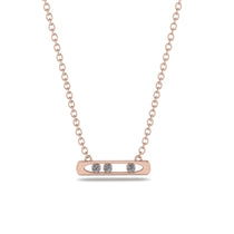 3 Diamond Stone Bar Necklace - Nala No. 2 image 1