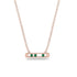 3 Emerald Stone Bar Necklace - Nala No. 5 image 1