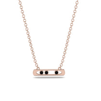 3 Black Diamond Stone Bar Necklace - Nala No. 8 image 1