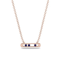 3 Sapphire Stone Bar Necklace - Nala No. 14 image 1