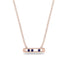3 Sapphire Stone Bar Necklace - Nala No. 14 image 1