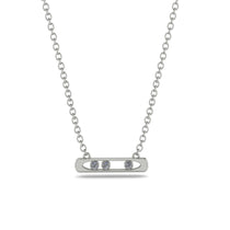 3 Diamond Stone Bar Necklace - Nala No. 3 image 1