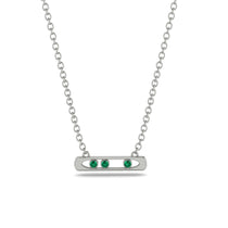 3 Emerald Stone Bar Necklace - Nala No. 6 image 1
