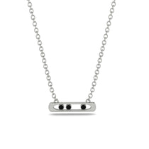 3 Black Diamond Stone Bar Necklace - Nala No. 9 image 1