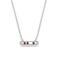 3 Ruby Stone Bar Necklace - Nala No. 12 image 1