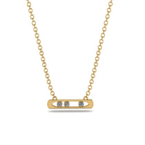 3 Diamond Stone Bar Necklace - Nala No. 1 image 1