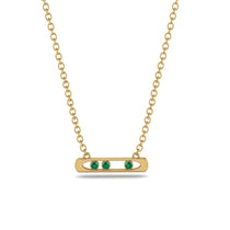 3 Emerald Stone Bar Necklace - Nala No. 4 image 1