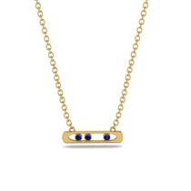 3 Sapphire Stone Bar Necklace - Nala No. 13 image 1