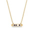 3 Sapphire Stone Bar Necklace - Nala No. 13