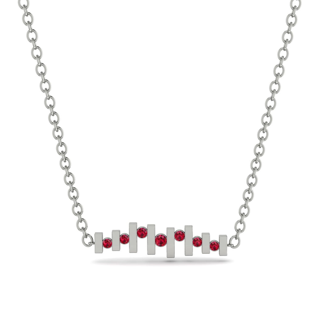 Bars Ruby Necklace - Mercy No. 12