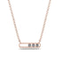 3 Diamond Stone Hollow Necklace - Zaria No. 2