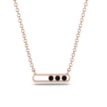 3 Black Diamond Stone Hollow Necklace - Zaria No. 8 image 1