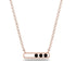 3 Black Diamond Stone Hollow Necklace - Zaria No. 8