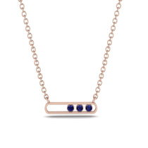 3 Sapphire Stone Hollow Necklace - Zaria No. 14 image 1