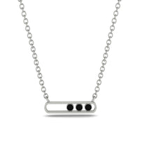 3 Black Diamond Stone Hollow Necklace - Zaria No. 9 image 1