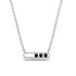 3 Black Diamond Stone Hollow Necklace - Zaria No. 9