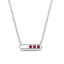 3 Ruby Stone Hollow Necklace - Zaria No. 12 image 1
