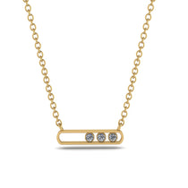 3 Diamond Stone Hollow Necklace - Zaria No. 1 image 1