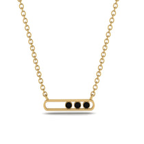 3 Black Diamond Stone Hollow Necklace - Zaria No. 7 image 1