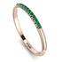 Half Eternity Band With Emerald - Ayla No. 5