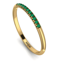 Half Eternity Band With Emerald - Ayla No. 4 image 1
