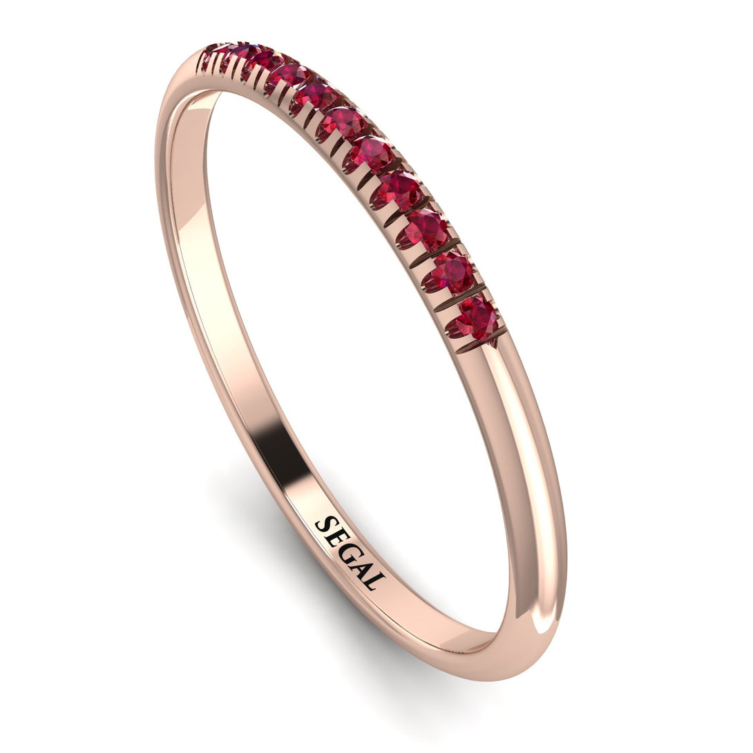 Half Eternity Band With Ruby - Ayla No. 11