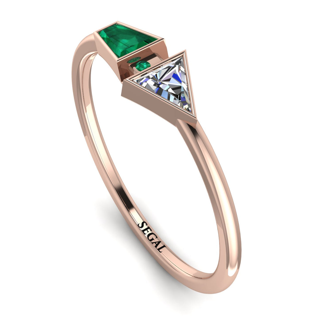 Geometrical Arrow Emerald Ring - Gracie No. 17