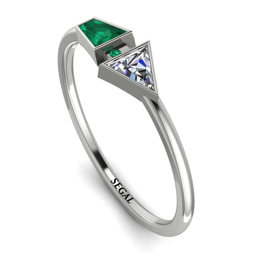 Geometrical Arrow Emerald Ring - Gracie No. 18