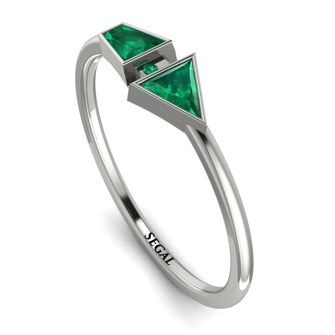 Geometrical Arrow Emerald Ring - Gracie No. 21