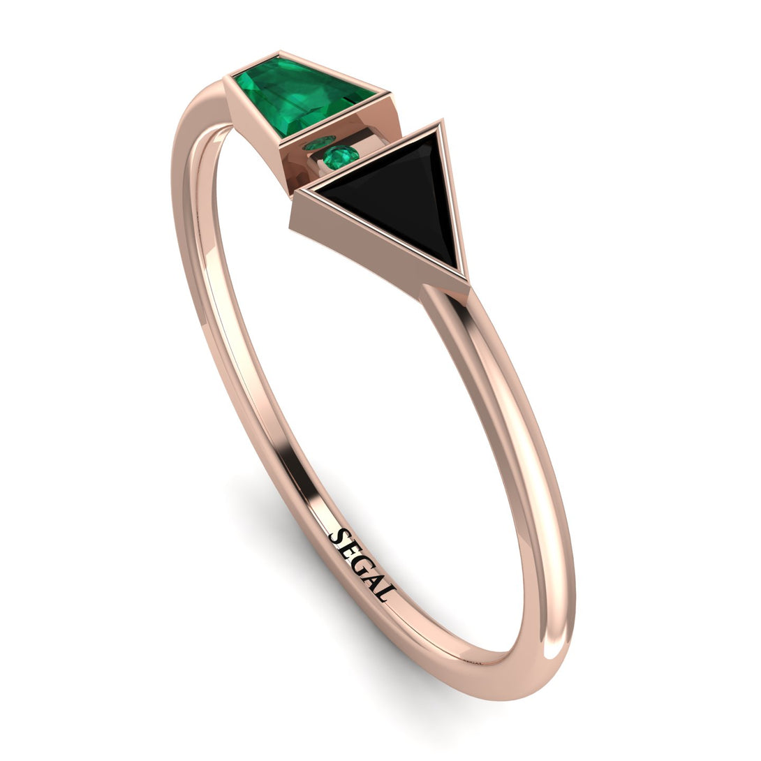 Geometrical Arrow Emerald Ring - Gracie No. 23