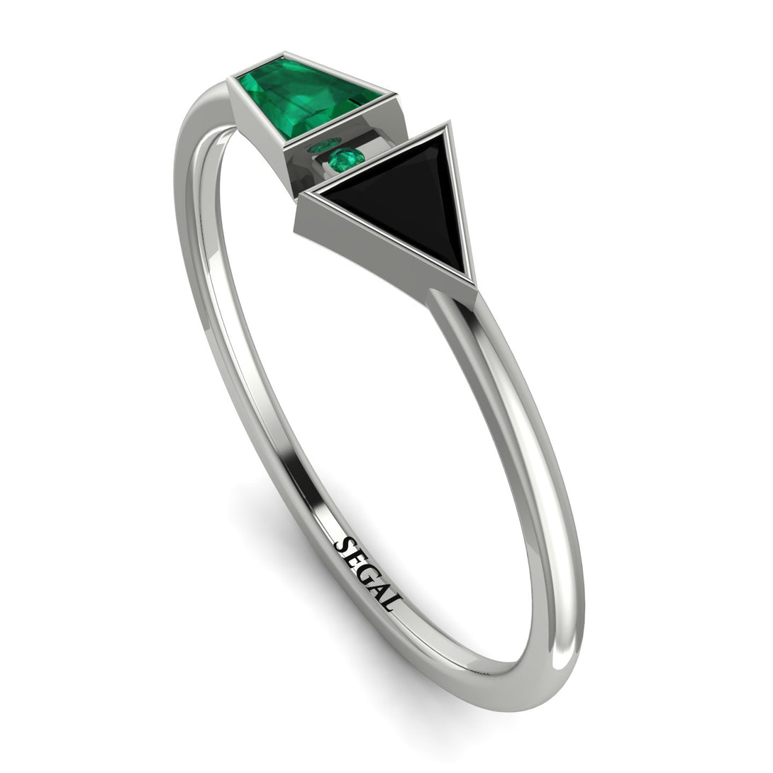 Geometrical Arrow Emerald Ring - Gracie No. 24