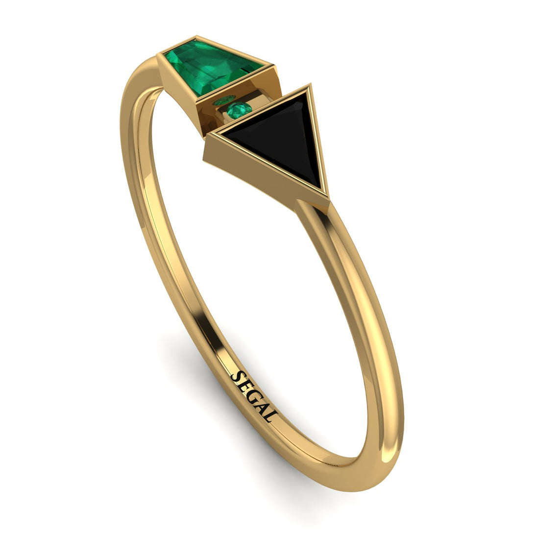 Geometrical Arrow Emerald Ring - Gracie No. 22